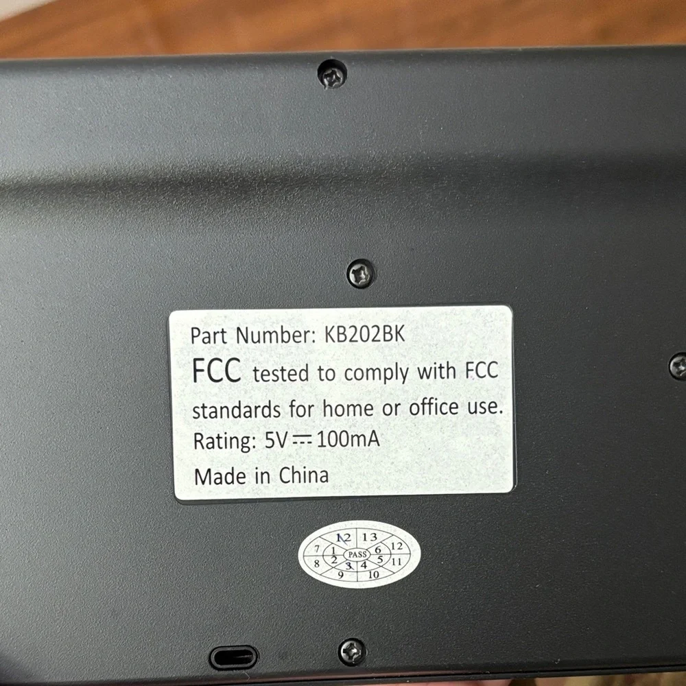 Black Wired USB Keyboard - Standard Layout